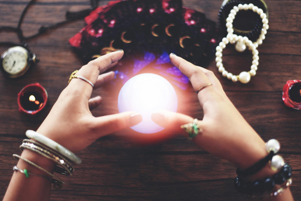 psychic crystal ball hand motion
