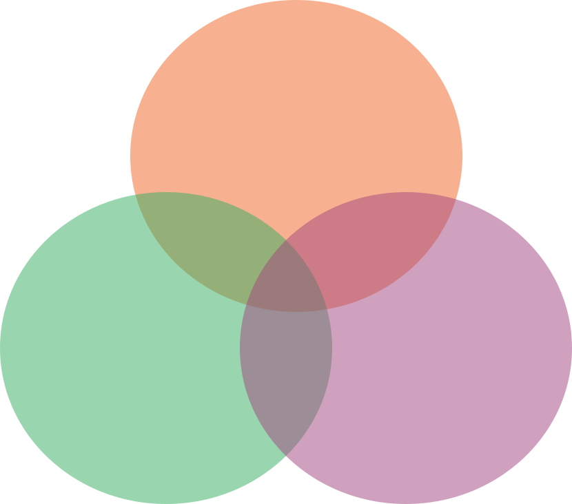 three circles overlapping diagram