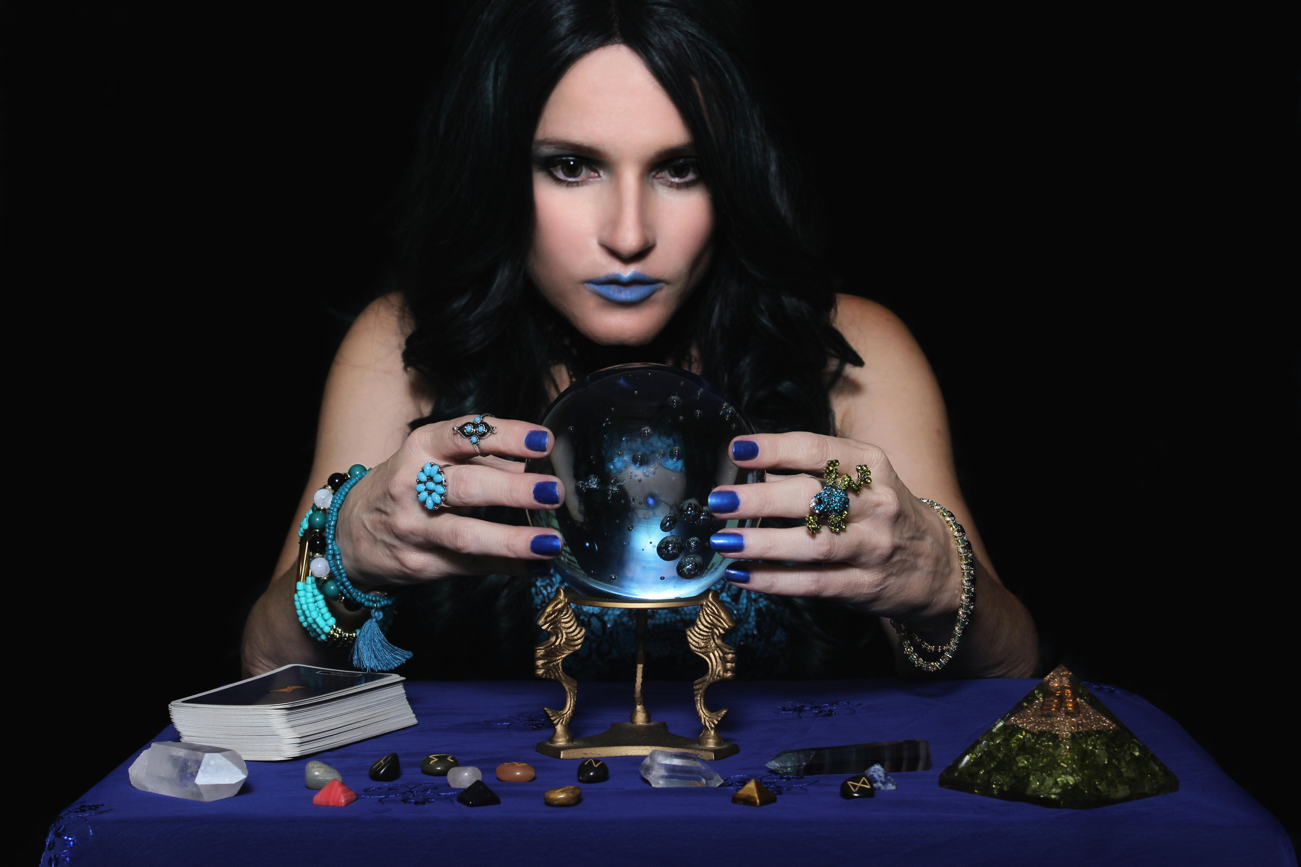 Image of a psychic with a crystal ball